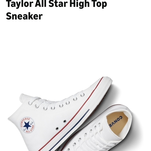 Converse All Star Chuck Taylor White High-Top Sneakers-UNISEX Wo's 9.5/Men's 7.5 - Picture 2 of 16